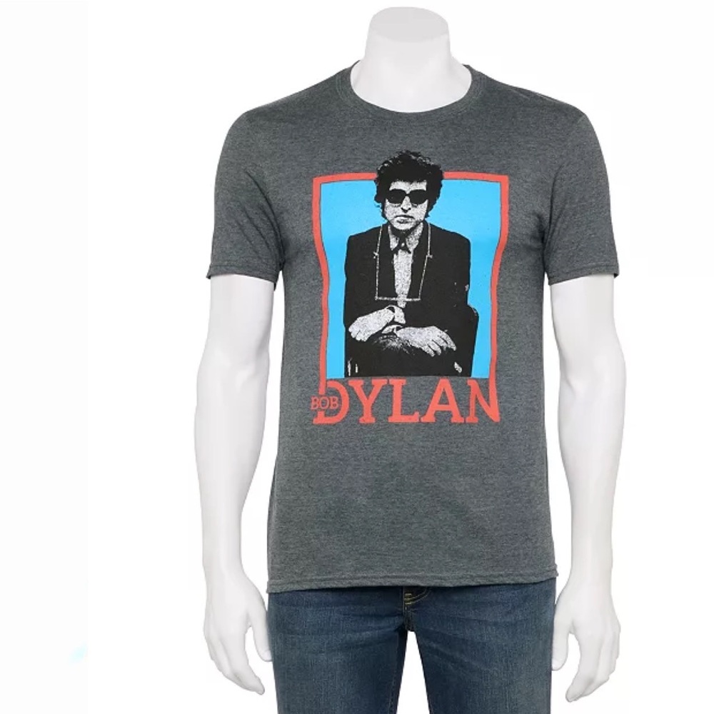 🔥SOLD🔥 BOB DYLAN NWT Mens Grey Tee Size Medium